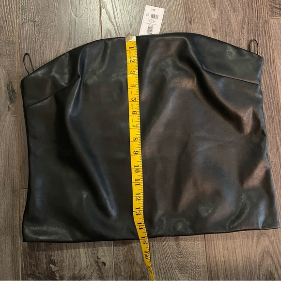 NWT Dynamite strapless top tube top faux leather women’s XL strapless tank top - Picture 5 of 8